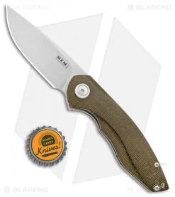 MKM Voxnaes Timavo Liner Lock Knife OD Green Micarta (2.87" Stonewash) -Blade Vault MKM Voxnaes Timavo LL OD Green Micarta SW VP02 GC BHQ 100505 jr bottlecap