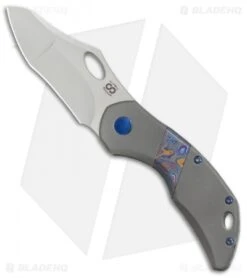 Olamic Cutlery Busker Gusto Frame Lock Darkblast Ti/Timascus (2.5" Satin)