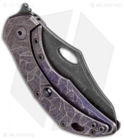 Olamic Cutlery Busker Gusto Knife Purplewash Rocks Ti (2.5" Dark SW) -Blade Vault Olamic Cutlery Busker Gusto Purplewash Rocks Ti Dark SW BHQ 91565 jr side