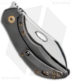 Olamic Cutlery Busker Largo Knife Darkblast Ti/Red Recon Stone (2.5" Satin) 6 Olamic Cutlery Busker Largo Knife Darkblast Ti/Red Recon Stone (2.5" Satin) -Blade Vault Olamic Cutlery Busker Largo Darkblast Ti Red Recon Stone Satin BHQ 91574 jr side