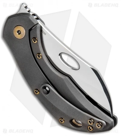 Olamic Cutlery Busker Largo Knife Darkblast Ti/Red Recon Stone (2.5" Satin) 3 Olamic Cutlery Busker Largo Knife Darkblast Ti/Red Recon Stone (2.5" Satin) - Image 3