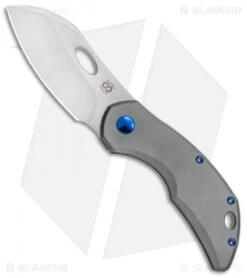 Olamic Cutlery Busker Largo Frame Lock Knife BB Ti W/Bl Backspacer (2.5" Satin)