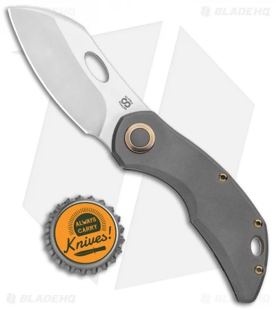 Olamic Cutlery Busker Largo Frame Lock Knife Dark Ti / Bronze (2.5" Satin) 4 Olamic Cutlery Busker Largo Frame Lock Knife Dark Ti / Bronze (2.5" Satin) - Image 4