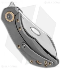 Olamic Cutlery Busker Largo Frame Lock Knife Dark Ti / Bronze (2.5" Satin) 6 Olamic Cutlery Busker Largo Frame Lock Knife Dark Ti / Bronze (2.5" Satin) -Blade Vault Olamic Cutlery Busker Largo FL Dark Ti Bronze Satin BHQ 115930 jr side
