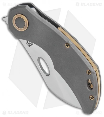Olamic Cutlery Busker Largo Frame Lock Knife Dark Ti / Bronze (2.5" Satin) 2 Olamic Cutlery Busker Largo Frame Lock Knife Dark Ti / Bronze (2.5" Satin) - Image 2