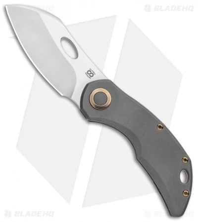 Olamic Cutlery Busker Largo Frame Lock Knife Dark Ti / Bronze (2.5" Satin) 1 Olamic Cutlery Busker Largo Frame Lock Knife Dark Ti / Bronze (2.5" Satin)