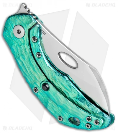 Olamic Cutlery Busker Largo Frame Lock Knife Molten Green Ti (2.5" Satin) 3 Olamic Cutlery Busker Largo Frame Lock Knife Molten Green Ti (2.5" Satin) - Image 3