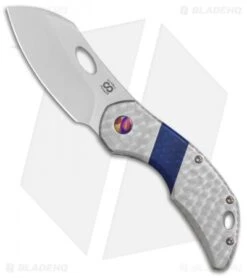 Olamic Cutlery Busker Largo Frame Lock Knife Jeweled W/ Blue Juma (2.5" Satin)