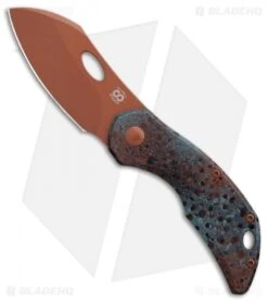 Olamic Cutlery Busker Largo Knife Multi-Color KG Coated Ti (2.5" Copper)