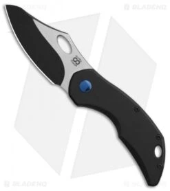 Olamic Cutlery Busker Semper Frame Lock Knife Black Matte Ti (2.5" Two-Tone)