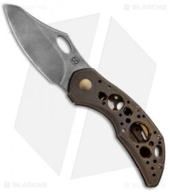 Olamic Cutlery Busker Semper Knife Bronze Kinetic Earth/Acid Rain (2.5" Acid SW)
