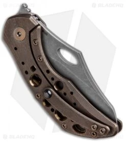 Olamic Cutlery Busker Semper Knife Bronze Kinetic Earth/Acid Rain (2.5" Acid SW) 6 Olamic Cutlery Busker Semper Knife Bronze Kinetic Earth/Acid Rain (2.5" Acid SW) -Blade Vault Olamic Cutlery Busker Semper Bronze Kinetic Earth Acid Rain Acid SW BHQ 91567 jr side