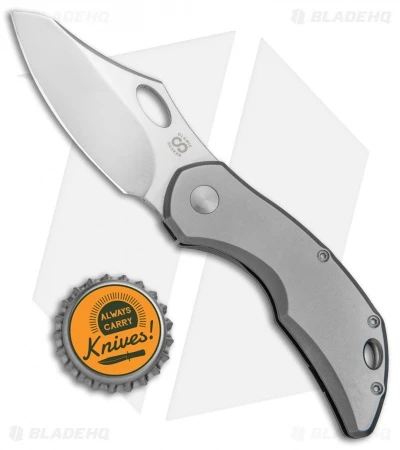 Olamic Cutlery Busker Semper Frame Lock Knife Blasted Ti (2.5" Satin) 4 Olamic Cutlery Busker Semper Frame Lock Knife Blasted Ti (2.5" Satin) - Image 4