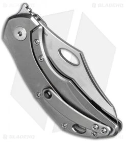 Olamic Cutlery Busker Semper Frame Lock Knife Blasted Ti (2.5" Satin) 6 Olamic Cutlery Busker Semper Frame Lock Knife Blasted Ti (2.5" Satin) -Blade Vault Olamic Cutlery Busker Semper FL Blasted Ti Satin BHQ 78933 jr side