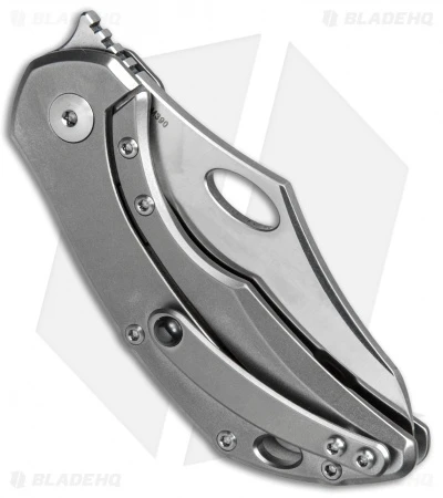 Olamic Cutlery Busker Semper Frame Lock Knife Blasted Ti (2.5" Satin) 3 Olamic Cutlery Busker Semper Frame Lock Knife Blasted Ti (2.5" Satin) - Image 3