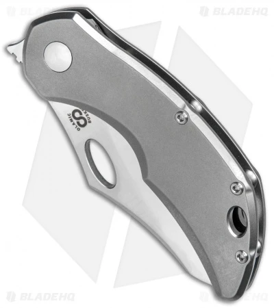Olamic Cutlery Busker Semper Frame Lock Knife Blasted Ti (2.5" Satin) 2 Olamic Cutlery Busker Semper Frame Lock Knife Blasted Ti (2.5" Satin) - Image 2