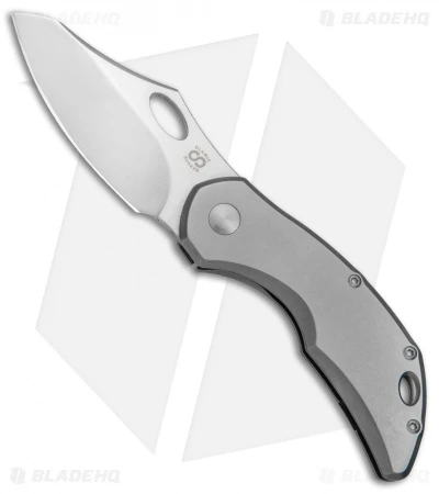 Olamic Cutlery Busker Semper Frame Lock Knife Blasted Ti (2.5" Satin) 1 Olamic Cutlery Busker Semper Frame Lock Knife Blasted Ti (2.5" Satin)