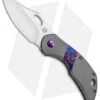 Olamic Cutlery Busker Semper Frame Lock Blasted Ti/Timascus/Purple (2.5" Satin)