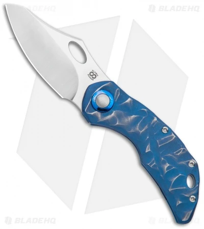Olamic Cutlery Busker Semper Knife Blue Seabed Rocks Ti (2.5" Satin) 1 Olamic Cutlery Busker Semper Knife Blue Seabed Rocks Ti (2.5" Satin)