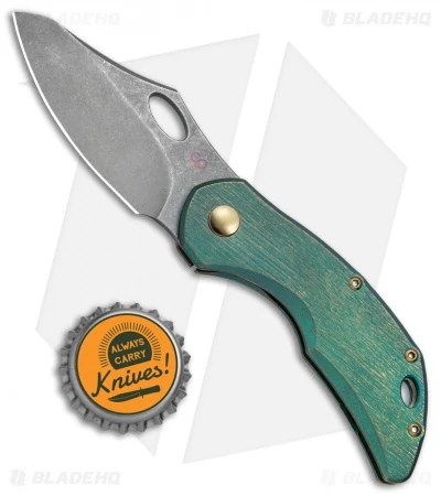 Olamic Cutlery Busker Semper Frame Lock Knife Kinetic Rainforest (2.5" Acid SW) 4 Olamic Cutlery Busker Semper Frame Lock Knife Kinetic Rainforest (2.5" Acid SW) - Image 4
