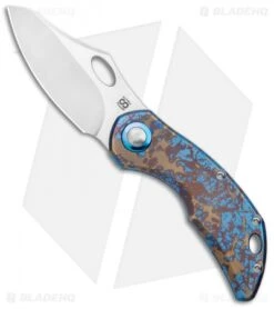Olamic Cutlery Busker Semper Frame Lock Knife Splash Ano (2.5" Satin)