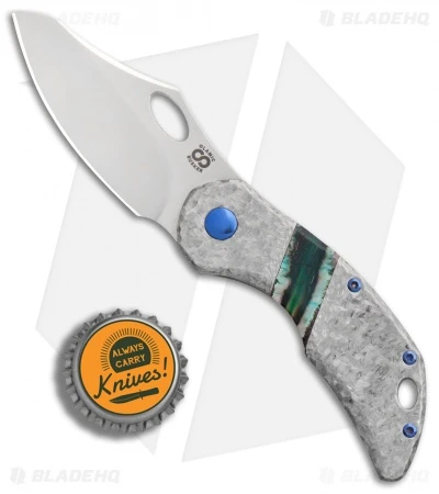 Olamic Cutlery Busker Semper Frame Lock Knife Frosted Ti W/ Mammoth (2.5" Satin) 4 Olamic Cutlery Busker Semper Frame Lock Knife Frosted Ti W/ Mammoth (2.5" Satin) - Image 4