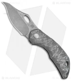 Olamic Cutlery Busker Vampo Knife Rock Pattern Ti (2.5" Acid Stonewash)