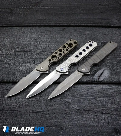 Olamic Cutlery Rainmaker Dagger Knife Flamed Ti/Bronze HW (4.25" Dark Wash) 5 Olamic Cutlery Rainmaker Dagger Knife Flamed Ti/Bronze HW (4.25" Dark Wash) - Image 5