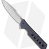 Olamic Cutlery Rainmaker Harpoon Knife Blue GunKote/Holes Ti (4.25" Satin)
