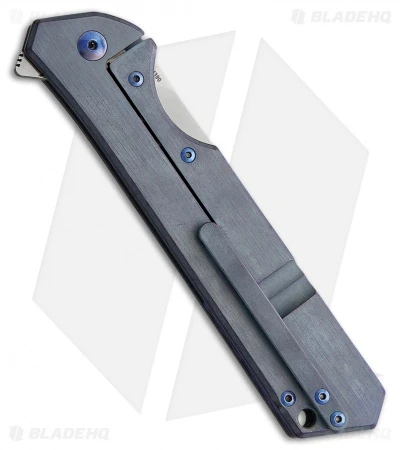 Olamic Cutlery Rainmaker Frame Lock Knife Blue Kinetic Sky Ti (4.25" Satin) 2 Olamic Cutlery Rainmaker Frame Lock Knife Blue Kinetic Sky Ti (4.25" Satin) - Image 2