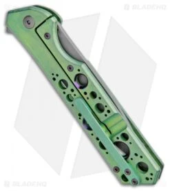 Olamic Cutlery Rainmaker Knife Green Kinetic Rainforest/Acid Rain Ti (4.25" SW) 6 Olamic Cutlery Rainmaker Knife Green Kinetic Rainforest/Acid Rain Ti (4.25" SW) -Blade Vault Olamic Cutlery Rainmaker Green Kinetic Rainforest Acid Rain SW BHQ 101901 jr side