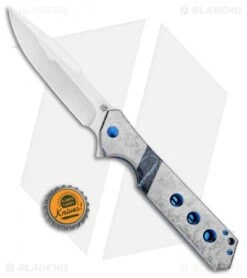 Olamic Cutlery Rainmaker Harpoon Knife Blue Mammoth Tooth (4.25" Satin Compound) 7 Olamic Cutlery Rainmaker Harpoon Knife Blue Mammoth Tooth (4.25" Satin Compound) -Blade Vault Olamic Cutlery Rainmaker Harpoon Blue Mammoth Tooth Satin BHQ 101961 jr bottlecap