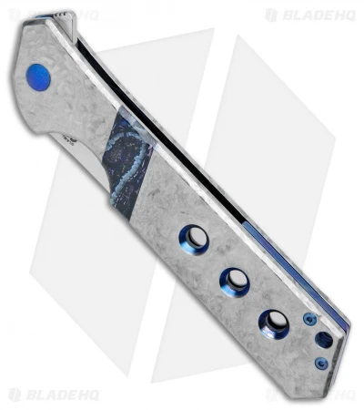 Olamic Cutlery Rainmaker Harpoon Knife Blue Mammoth Tooth (4.25" Satin Compound) 2 Olamic Cutlery Rainmaker Harpoon Knife Blue Mammoth Tooth (4.25" Satin Compound) - Image 2