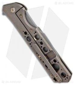 Olamic Cutlery Rainmaker Harpoon Knife Bronze Kinetic Acid Rain Ti (4.25" SW) -Blade Vault Olamic Cutlery Rainmaker Harpoon Bronze Kinetic Acid Rain Ti SW BHQ 101903 jr side