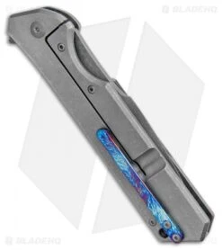 Olamic Cutlery Rainmaker Harpoon Knife Entropic Blue/Ti (4.25" Dark SW Comp) 6 Olamic Cutlery Rainmaker Harpoon Knife Entropic Blue/Ti (4.25" Dark SW Comp) -Blade Vault Olamic Cutlery Rainmaker Harpoon Entropic Blue Ti Dark Wash BHQ 101899 jr side