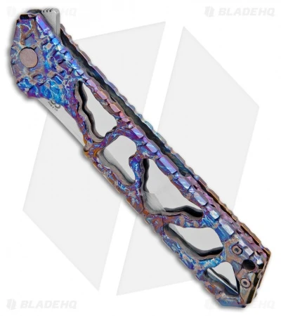 Olamic Cutlery Rainmaker Harpoon Knife Entropic Molten Funky Hole (4.25" Polish) 2 Olamic Cutlery Rainmaker Harpoon Knife Entropic Molten Funky Hole (4.25" Polish) - Image 2