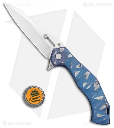 Olamic Cutlery Soloist Agent Frame Lock Knife Blue Seabed Titanium (4.3" Satin) 4 Olamic Cutlery Soloist Agent Frame Lock Knife Blue Seabed Titanium (4.3" Satin) - Image 4