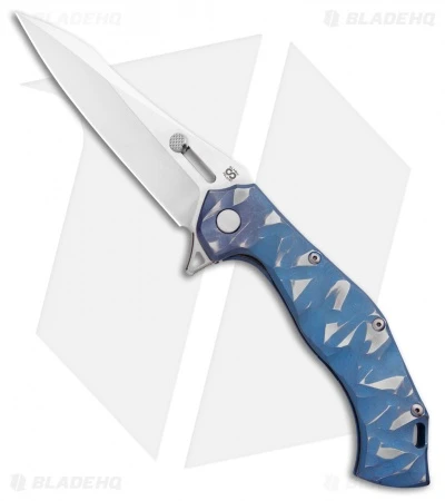 Olamic Cutlery Soloist Agent Frame Lock Knife Blue Seabed Titanium (4.3" Satin) 1 Olamic Cutlery Soloist Agent Frame Lock Knife Blue Seabed Titanium (4.3" Satin)