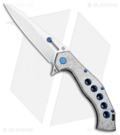 Olamic Cutlery Soloist Agent Frame Lock Knife Frosty Titanium (4.3" Satin)