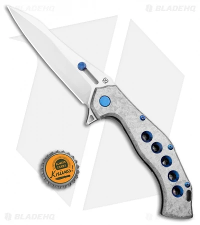 Olamic Cutlery Soloist Agent Frame Lock Knife Frosty Titanium (4.3" Satin) 4 Olamic Cutlery Soloist Agent Frame Lock Knife Frosty Titanium (4.3" Satin) - Image 4