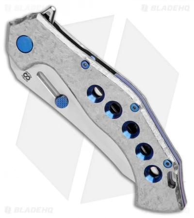 Olamic Cutlery Soloist Agent Frame Lock Knife Frosty Titanium (4.3" Satin) 2 Olamic Cutlery Soloist Agent Frame Lock Knife Frosty Titanium (4.3" Satin) - Image 2