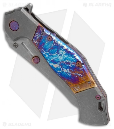 Olamic Cutlery Soloist Agent Frame Lock Knife Entropic Titanium (4.3" Dark Wash) 2 Olamic Cutlery Soloist Agent Frame Lock Knife Entropic Titanium (4.3" Dark Wash) - Image 2