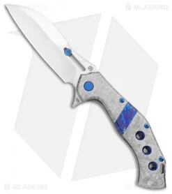 Olamic Cutlery Soloist Scout Frame Lock Knife Frosty Ti/Timascus (4.3" Satin)