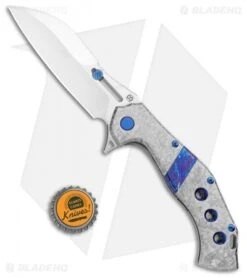 Olamic Cutlery Soloist Scout Frame Lock Knife Frosty Ti/Timascus (4.3" Satin) 7 Olamic Cutlery Soloist Scout Frame Lock Knife Frosty Ti/Timascus (4.3" Satin) -Blade Vault Olamic Cutlery Soloist Scout FL Ti Frosty Timascus Satin BHQ 103508 jr bottlecap