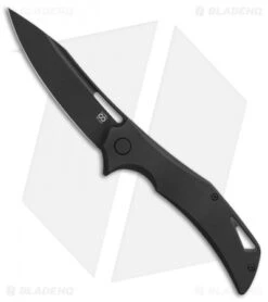Olamic Cutlery Swish Frame Lock Knife Black PVD Stealth Ti (3.75" Black PVD)