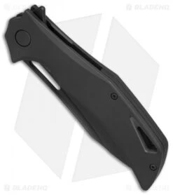 Olamic Cutlery Swish Frame Lock Knife Black PVD Stealth Ti (3.75" Black PVD) -Blade Vault Olamic Cutlery Swish Black PVD Stealth Ti Black PVD BHQ 77392 er spine