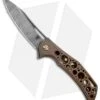 Olamic Cutlery Swish Frame Lock Knife Kinetic Acid Rain Bronze (3.75" Damasteel)
