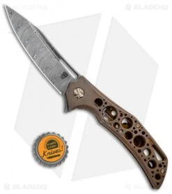 Olamic Cutlery Swish Frame Lock Knife Kinetic Acid Rain Bronze (3.75" Damasteel) 7 Olamic Cutlery Swish Frame Lock Knife Kinetic Acid Rain Bronze (3.75" Damasteel) -Blade Vault Olamic Cutlery Swish FL Acid Rain Bronze Damasteel BHQ 96355 jr bottlecap