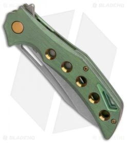 Olamic Cutlery Swish Flipper Frame Lock Knife Kinetic Rainforest (3.75" SW) -Blade Vault Olamic Cutlery Swish Kinetic Rainforest SW BHQ 87539 er spine
