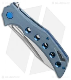 Olamic Cutlery Swish Flipper Frame Lock Knife Kinetic Sky (3.75" Satin) S171 -Blade Vault Olamic Cutlery Swish Kinetic Sky Satin BHQ 87553 er spine